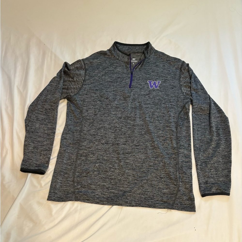 Univ of Washington- UDub Quarter-Zip Pullover with Purple Logo